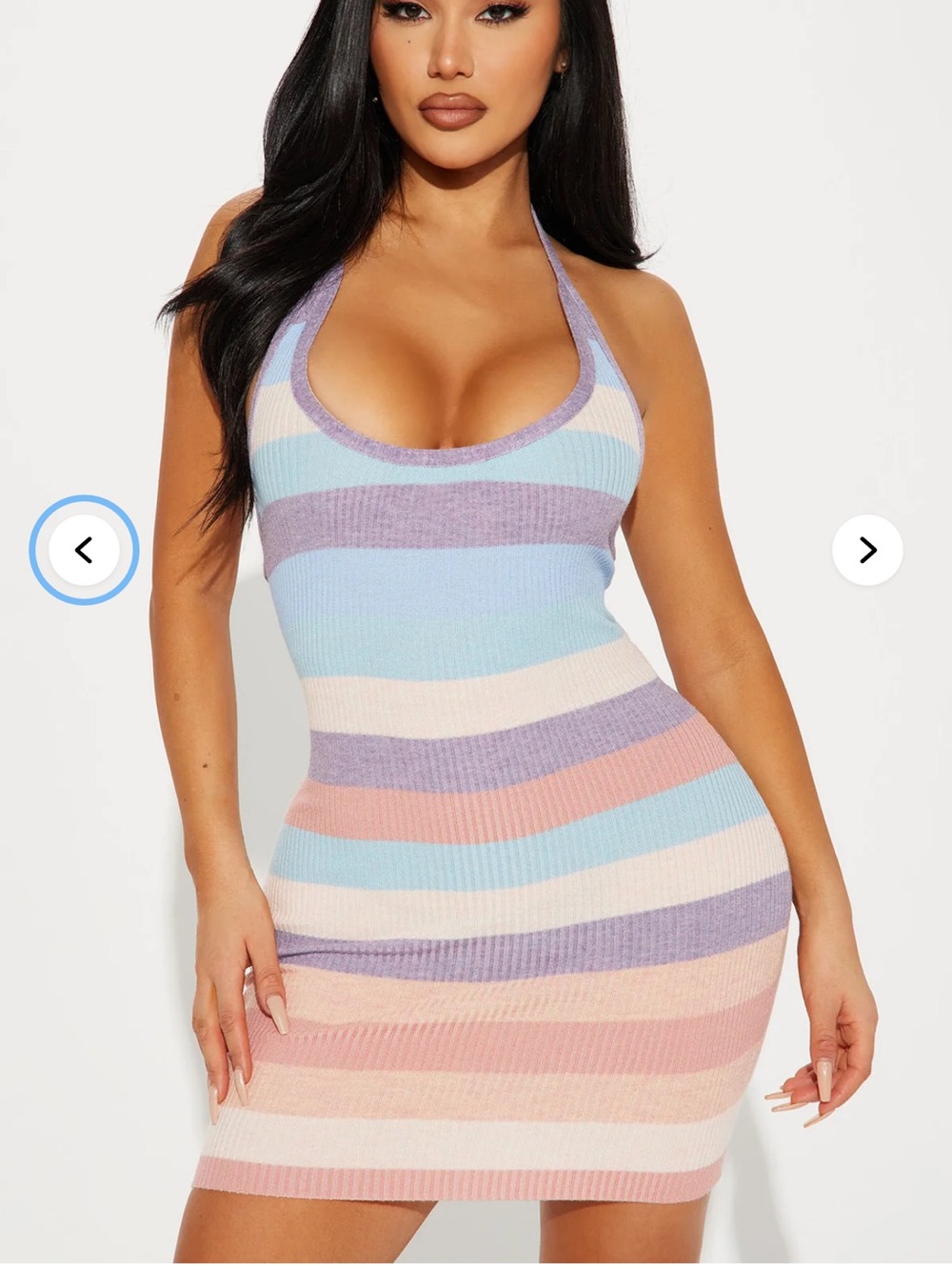Fashion Nova - Camryn Knit Mini Dress - Multi Color
